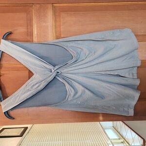 Loosefit Crossback Flowy Distressed Sleeveless Top